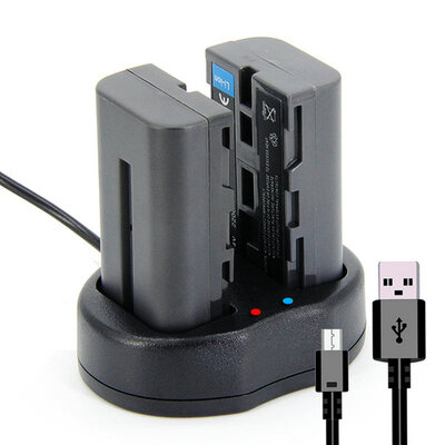 

NP-F550 USB Dual Charger for Sony NP-F550 FM50 FM500H Series