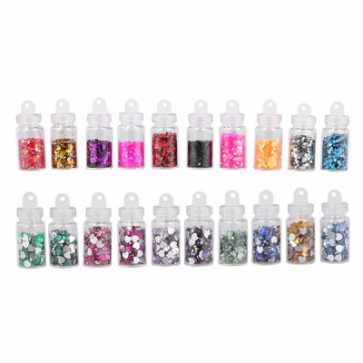 

20 Colors Nail Art Stickers Sequins Heart Hexagon Shape Crystal Glitter Powder Manicure Set Nail DIY Tool