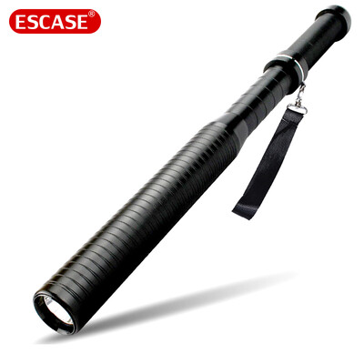 

ESCASE self-defense stick artifact anti-wolf weapon glare flashlight long-range outdoor lighting LED tactical flashlight lanyard hand crowbar night light car stick iX diamond black
