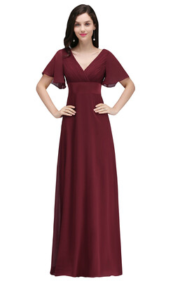 

Evening Long Party Dress Formal Bridesmaid Prom Gown A-line Chiffon Dresses Women Dress