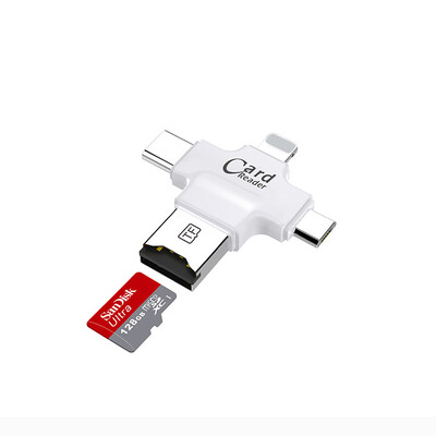 

4 in 1 Type-cLightningMicro USBUSB 20 Memory Card Reader Micro SD Card Reader for Android Ipadiphone 7 OTG reader