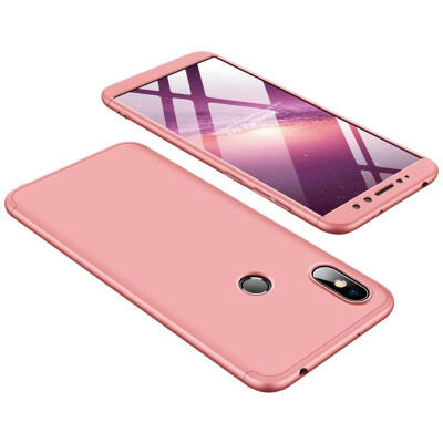 

MOONCASE Three-parts structure design Full Protection Hard Plastic Combination Case for Xiaomi Redmi S2 Pink