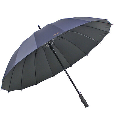 

Heaven umbrella increased reinforcement 16 ribs impact cloth black rubber self-opening business straight golf umbrella umbrella sun umbrella deep hidden green 10009ELCJ