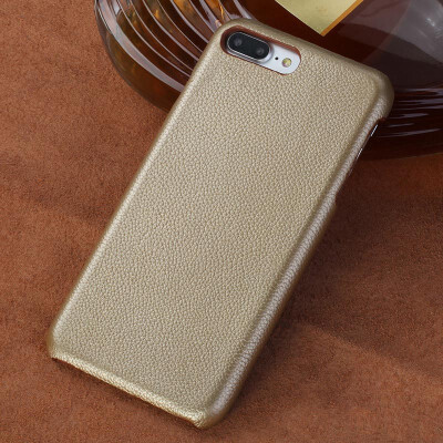 

Genuine Leather Phone Case For iPhone 7 8 Plus Case Small Litchi Texture Back Cover For X 6 6S Plus Case