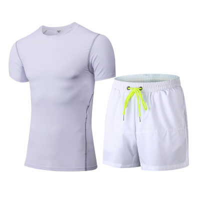 

Quick Dry Sportswear Costume Gym Tshirt Shorts For Men Sport Suit Running