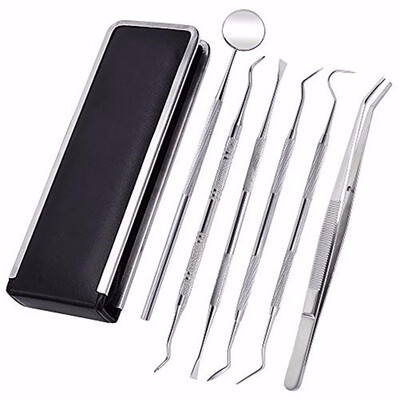

6Packs Dental Tools Dental Hygiene Remover Set Mouth Mirror Dental Forceps Dental Scaler Tarter Scrape Tartar Remover