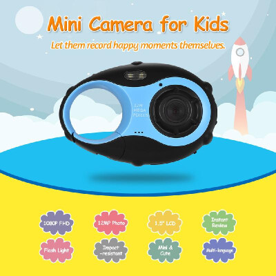 

Kid Digital Video Camera 1080P with Flash Light 15" LCD Screen 4X Zoom Multiple Languages Children Birthday Gift