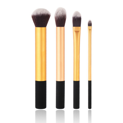 

4pcs Professional Cosmetic Makeup Brush Powder Foundation Face Brushes Gold