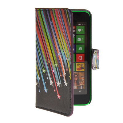 

MOONCASE Meteor style Leather Side Flip Wallet Card Slot Stand Pouch Case Cover for Nokia Lumia 630
