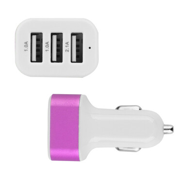 

Universal Car Charger Adapter 3 USB Port 1.0A 1.0A 2.1A For Cellphone