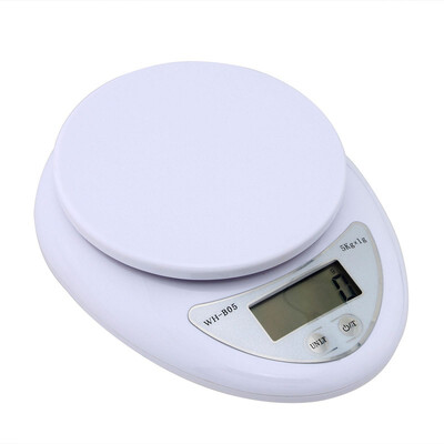 

New 5Kg x 1g Digital Kitchen Scale Diet Food Compact LCD Kitchen Scale Balance