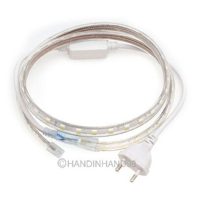 

EU Plug Super White IP66 220V SMD3528 LED Flexible Strip Lighting String Light 3M 108W