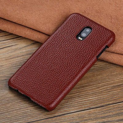 

Genuine Leather Phone Case For Samsung C8 Case Litchi Texture Back Cover For S7 S8 Plus Case