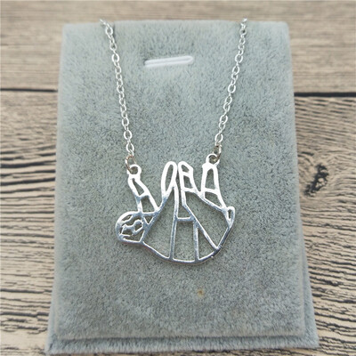 

New Origami Sloth Necklace Trendy Style Sloth Pendant Necklace Gold Color Silver Color Pet Sloth Jewellery Women Charm Jewelery