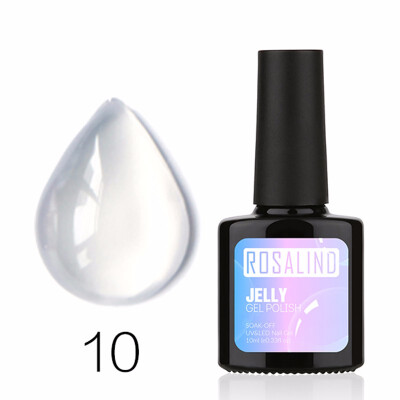 

ROSALIND Gel 1S 10ml Opal Jelly Gel Nail Polish Soak Off Nail Art Nail Polish UV LED Semi Vernis Permanent gel lacquer