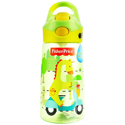 

American Fisher baby sippy cup cup Tritan material children outdoor leak-proof portable tote 450ML green