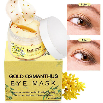 

Eye Mask Collagen Eye Mask Anti Wrinkle Eye Masks Collagen Eye Pads Golden Osmanthus Eyes Gel Stickers Moisturizing Remove Pockets