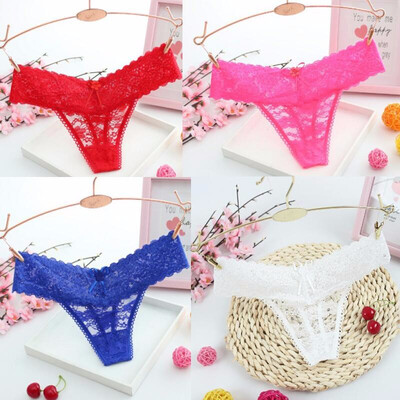 

Lbellagiovanna 4 pack girls ultra-thin lace thong Panties female G-strigs seamless Underwear intimate sexy bragas -M underpant