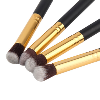 

4PCS Makeup Cosmetic Tool Eyeshadow Eye Shadow Foundation Blending Brush Set Gold&Black