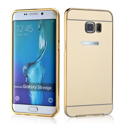 

MOONCASE Metal Frame Edge Mirror Back 2 in 1 Thin Case Cover for Samsung Galaxy S6 Edge