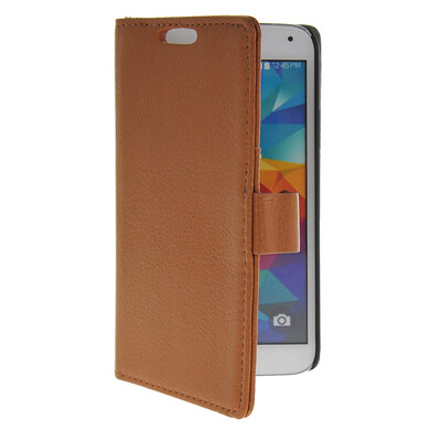 

MOONCASE Slim Leather Flip Wallet Card Pouch with Kickstand Shell Back ЧЕХОЛ ДЛЯ Samsung Galaxy S5 I9600 Brown