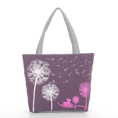 

Womens Canvas Bag Dandelion Print Shopping Bag