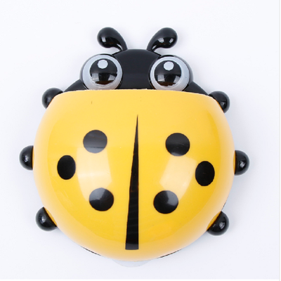 

Cntomlv 1PC Ladybug toothbrush holder Toiletries Toothpaste Holder Bathroom Sets Suction Hooks Tooth Brush container ladybird