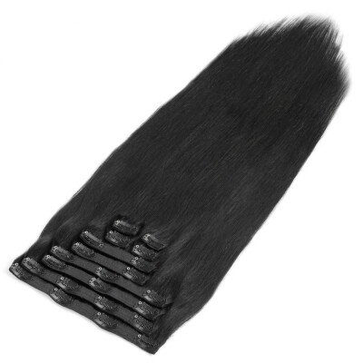 

Bhf Hair 9A Grade Double Drawn Clip In Hair Weave Silky Straight Remy Human Hair Extensions 10PcsLot 160 1B 2