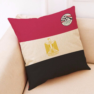 

The 2018 World Soccer Cup Home Decor National Flag Cushion Cover Linen Sofa Design Throw Pillow Case