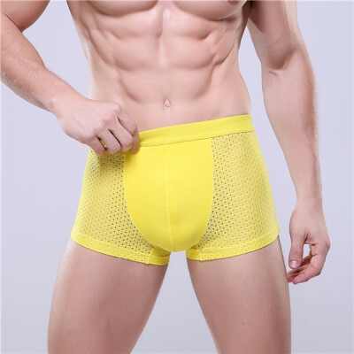 

1 Pc Seamless Boxer Ultra Thin Short Sexy Mens Underwear Ice Silk Soft Underpants Shorts Breathable