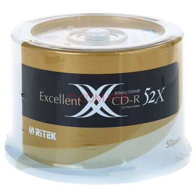 

Ritek (РИТЭК) CD-R 52 серии 700M X-диски скорости 50 баррелей