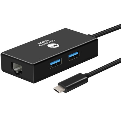 

Akihuo CHOSEAL QD6303 USBType-C to USB30 Hub RJ45 network as a mobile phone Apple Macbook multi-function converter black