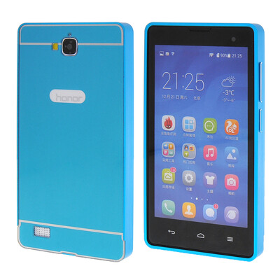 

MOONCASE Huawei 3C Случай 2 В 1 жесткий бампер вставить обложка чехол для Huawei Honor 3C синий
