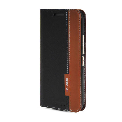 

MOONCASE Leather Side Flip Wallet Card Slot Pouch Stand Slim Back Case Cover for Htc One M9 Black brown