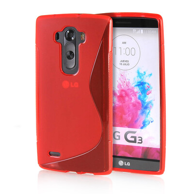 

MOONCASE S - Line Soft Flexible Silicone Gel TPU Skin Shell Back ЧЕХОЛ ДЛЯ LG G Flex 2 Red