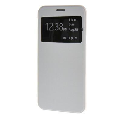

MOONCASE Samsung Galaxy A8 чехол для View Slim Leather Flip Pouch Clear Back Cover White