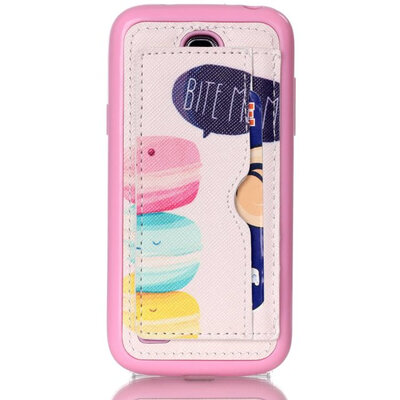 

мити S4 мини - анти - Skid мягкой пу + тпу кожи для Samsung Galaxy S4 мини - i9190 мобильного телефона защитные кожаный чехол карты стоят