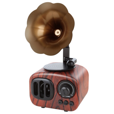 

TOPROAD Retro Trumpet Style Bluetooth Speaker Wireless Stereo Subwoofer Music Box Wooden Speakers with Mic FM radio TF for Phone