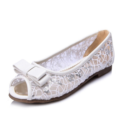 

women shoes flat peep toe sandal slip on sequin fabric
