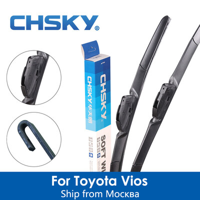 

CHSKY Car Windshield Wiper Blade For Toyota Vios 2002 to NOW Car Wiper Blade Auto Windscreen Wipers car-styling