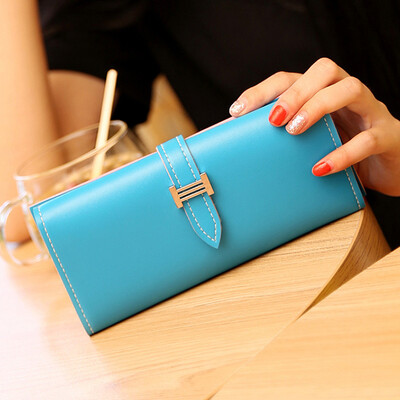 

Womens Long Wallet Female Portable PU Leather Multi-card Bit Purse