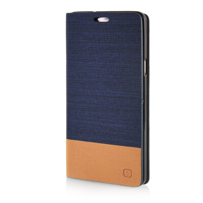 

MOONCASE Canvas Design Leather Side Flip Wallet Pouch Stand Shell Back ЧЕХОЛ ДЛЯ Samsung Galaxy A7 Dark Blue