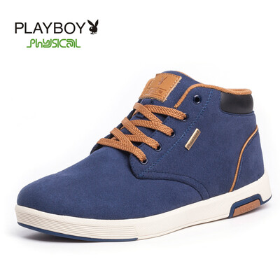 

PLAYBOY brand,Sports and casual,Fashional England style,High-top with Suede leather,Warm cotton ,Men's shoes