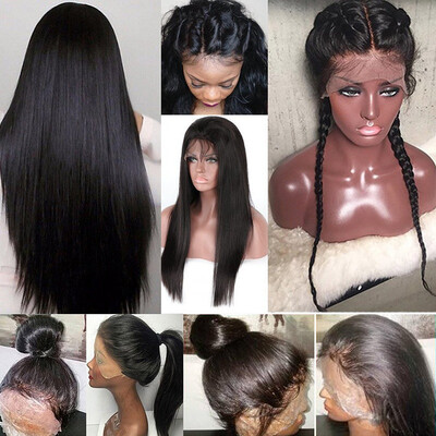 

9A Straight Lace Front Human Hair Wigs Pre-Plucked Virgin Brazilian Hair Glueless Lace Wig with Baby Hair 130 Density