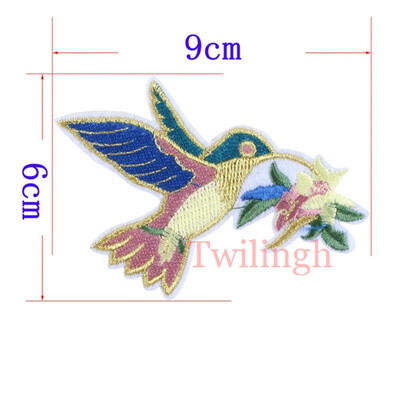 

1 Butterfly Bird Patches Embroidered Sequined Patch Applique DIY Iron On Sewing Fabric Repair Clothes Patches Wedding Stickers