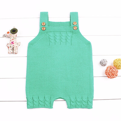 

Baby clothes spring&autumn models solid color casual knitted suspenders jumpsuit