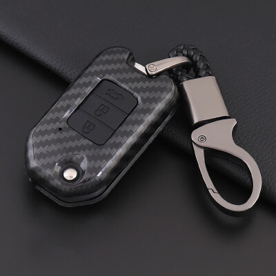 

Huashi Honda key case Honda Accord New Civic Jed URV Fit XRV Crown Road CRV Binzhi Feng Fan Ling car key bag cover all black section - H section folding three keys