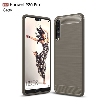 

Goowiiz Phone Case For Huawei P20P11P20 Pro Fashion Slim Carbon Fiber TPU Soft Silicone Prevent falling