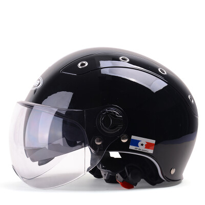 

Mustang (YEMA) 332 motorcycle electric helmet female Halley half-helmet male four-season dual lens battery car helmet summer code black