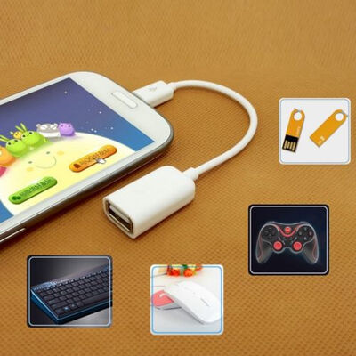 

Micro USB Male To USB 20 Female OTG Adapter Cable For Samsung Galaxy S3 S4 Mini 2PCS